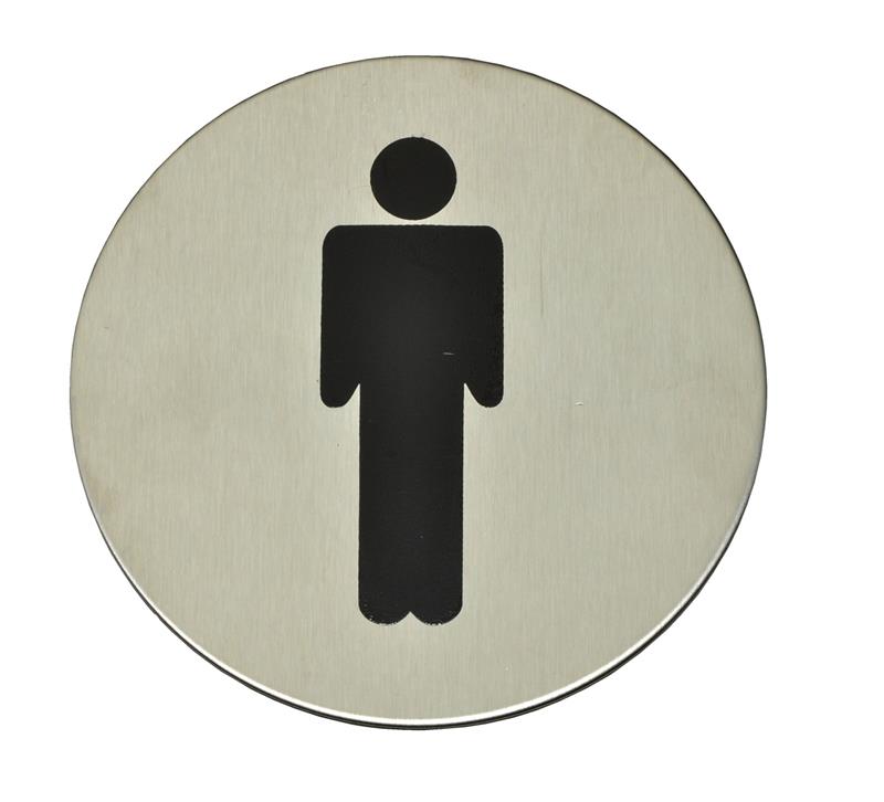 WC Schild Toilettenschild Edelstahl Herren