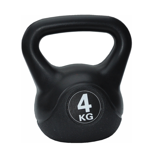 Black 4 kg Kettlebell: Kugelhantel in Premium-Qualität