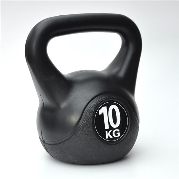 Black 10 kg Kettlebell: Kugelhantel in Premium-Qualität