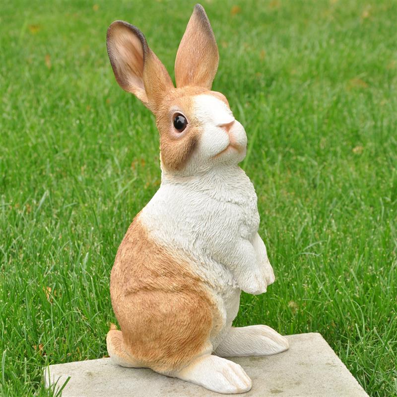 Dekofigur Gartenfigur Kaninchen 38 cm