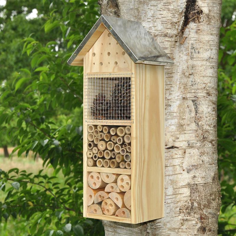 Insektenhotel XL Bienenhaus Hotel für Insekten Bienen Haus Nist Brut Kasten